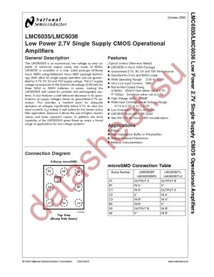 LMC6035IBPX datasheet  